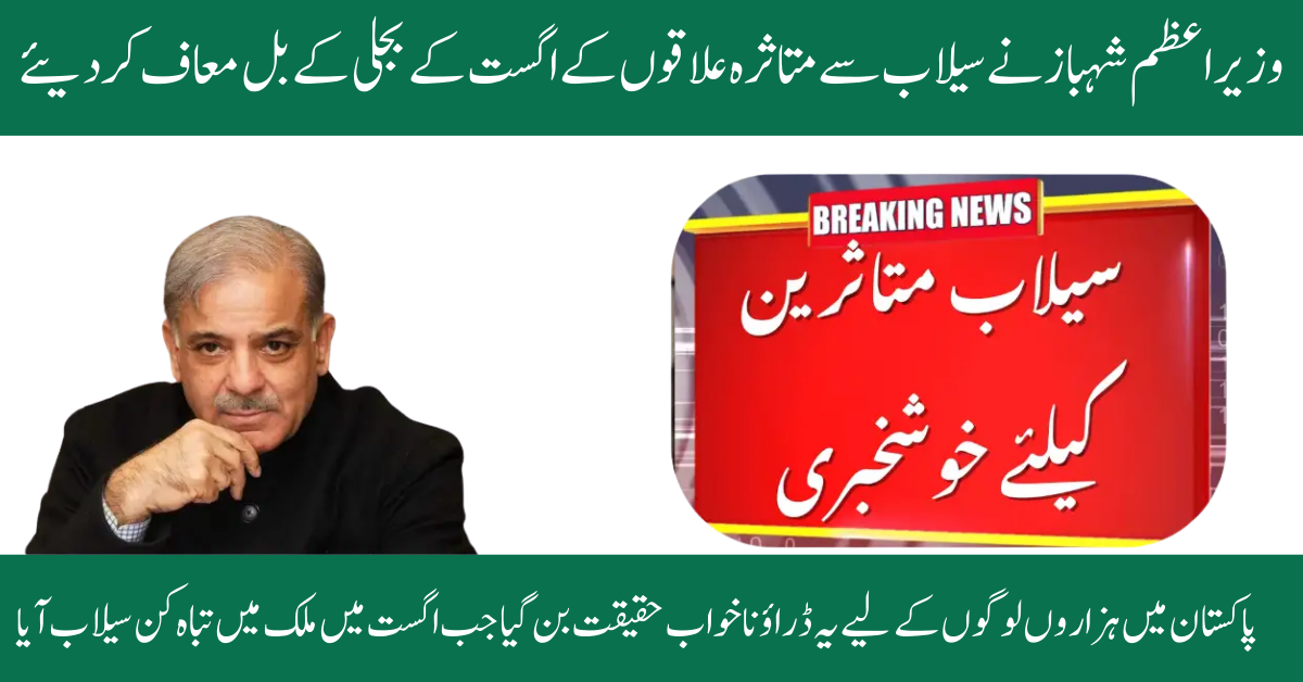 PM Shehbaz Waives August Power Bills for Flood-Hit Areas