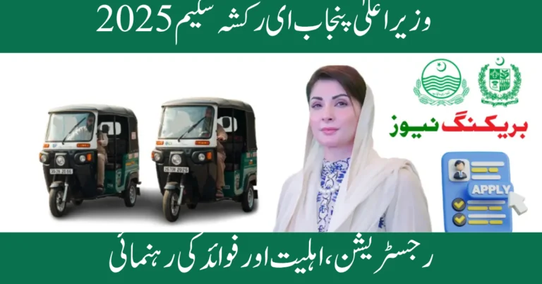 CM Punjab E-Rickshaw Scheme 2025